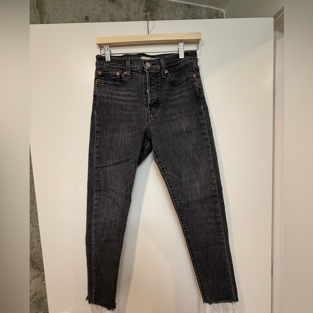 Levi’s Wedgie Skinny Black/Grey Washed Women's Jeans